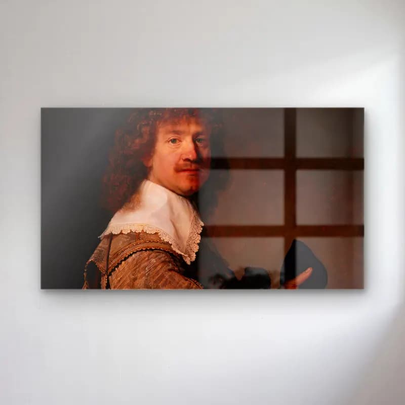 Rembrandt van Rijn – Portrait of Marten Looten cam tablo — Rembrandt van Rijn – Portrait of Marten Looten — yağlı boya erkek portresi