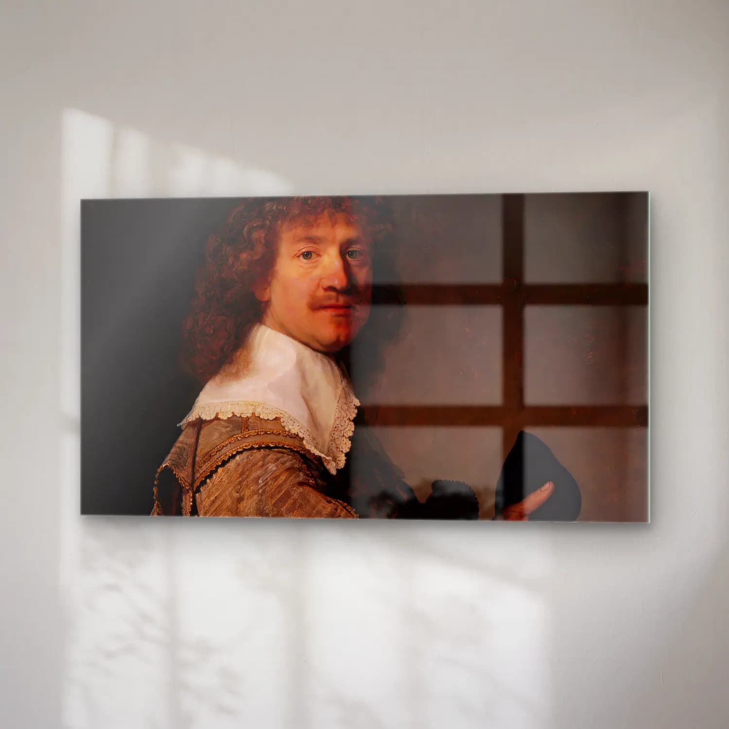 Rembrandt van Rijn – Portrait of Marten Looten cam tablo — sağ açıdan görünüm