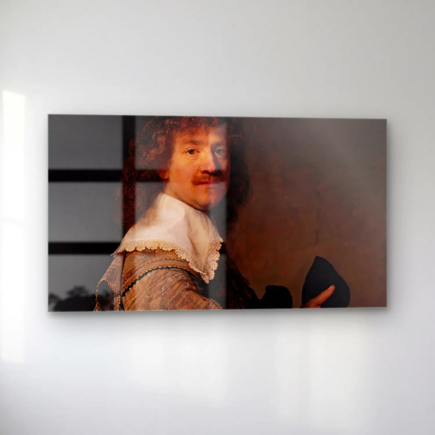 Rembrandt van Rijn – Portrait of Marten Looten cam tablo — sol açıdan görünüm