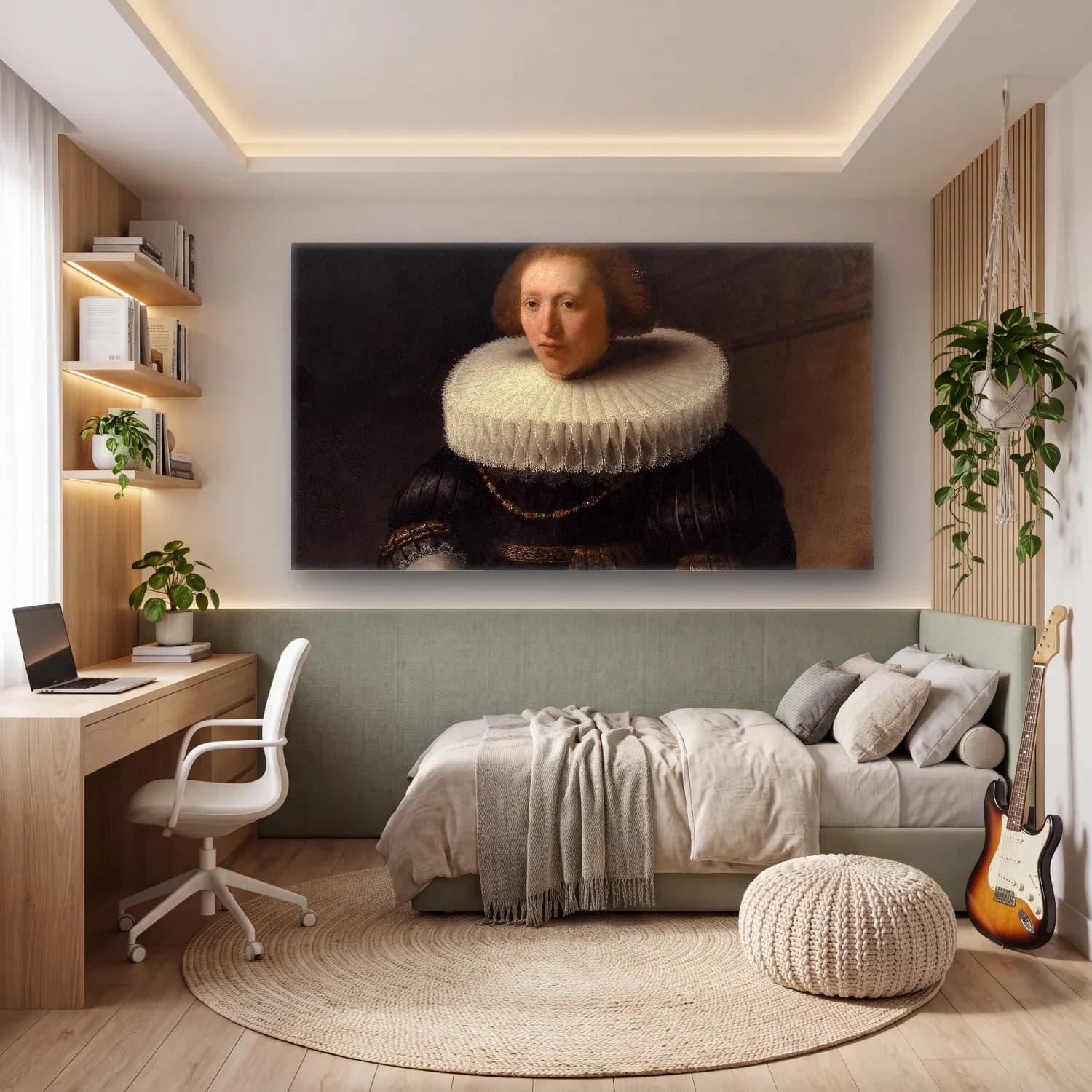 Rembrandt van Rijn – Portrait of a Woman cam tablo — genç odasında