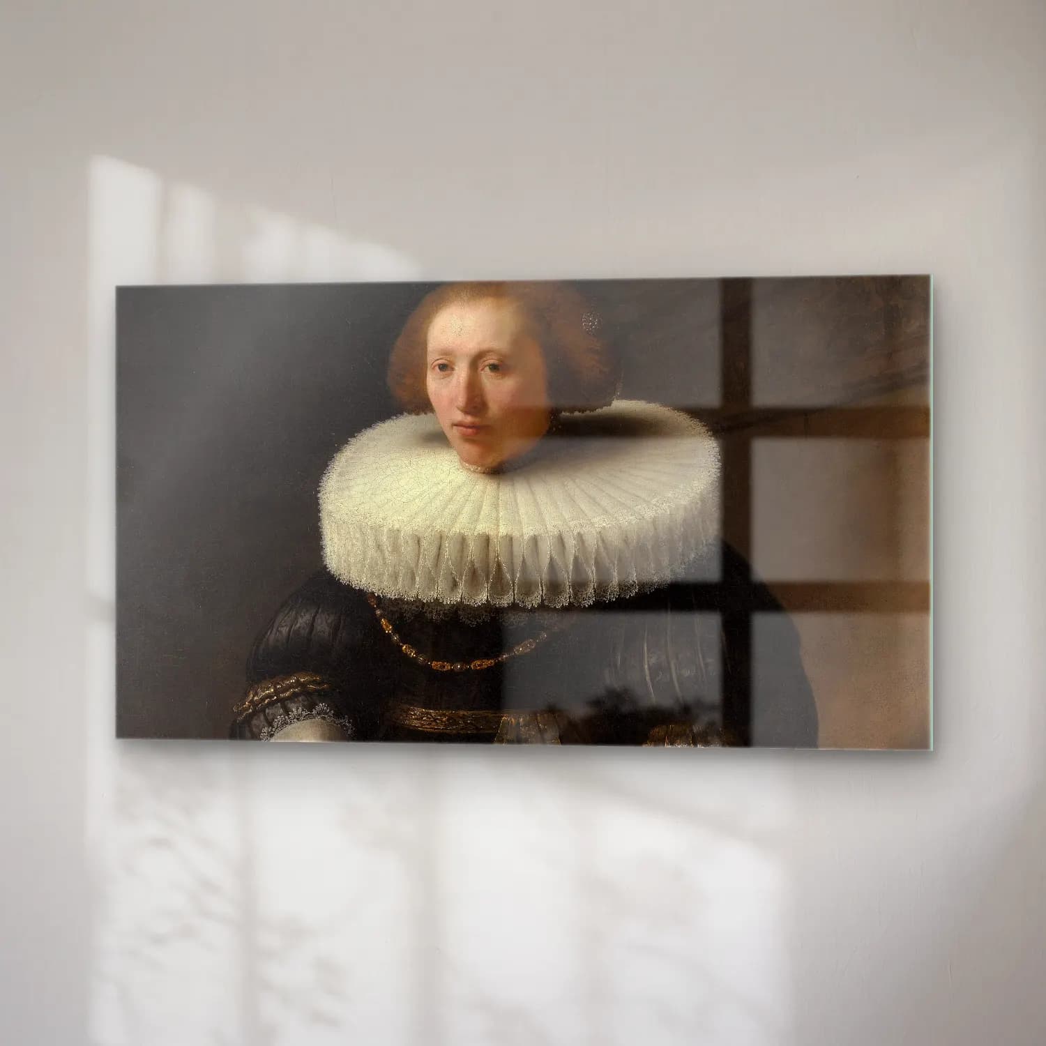 Rembrandt van Rijn – Portrait of a Woman cam tablo — sağ açıdan görünüm