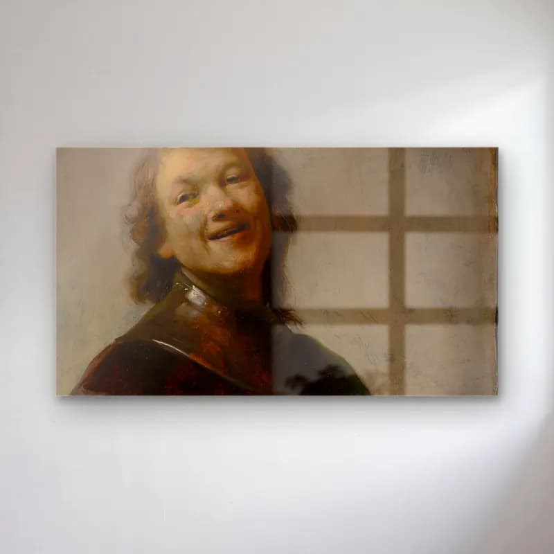 Rembrandt van Rijn – Rembrandt Laughing cam tablo — Rembrandt van Rijn – Rembrandt Laughing — yağlı boya erkek portresi