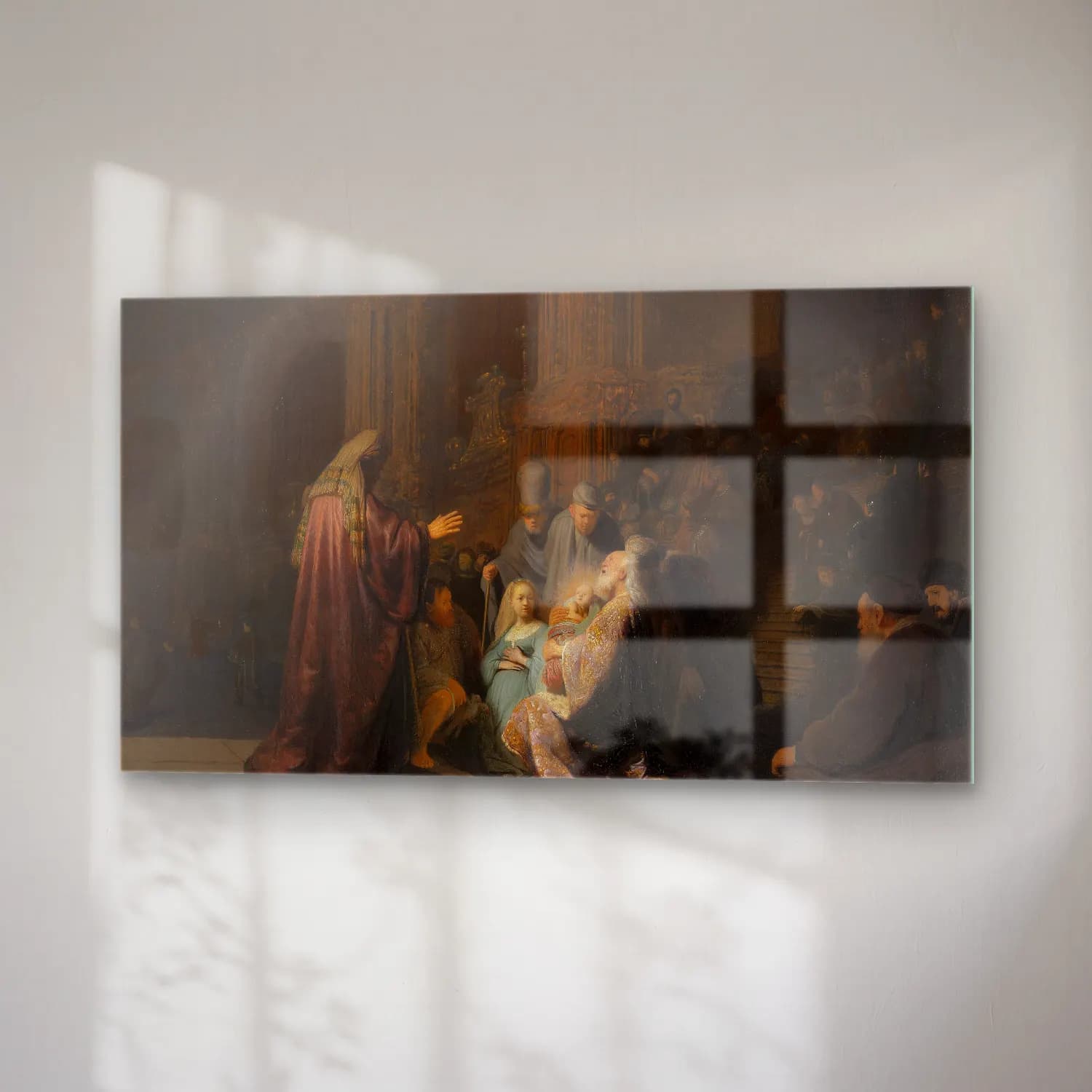 Rembrandt van Rijn – Simeon’s Song of Praise cam tablo — sağ açıdan görünüm