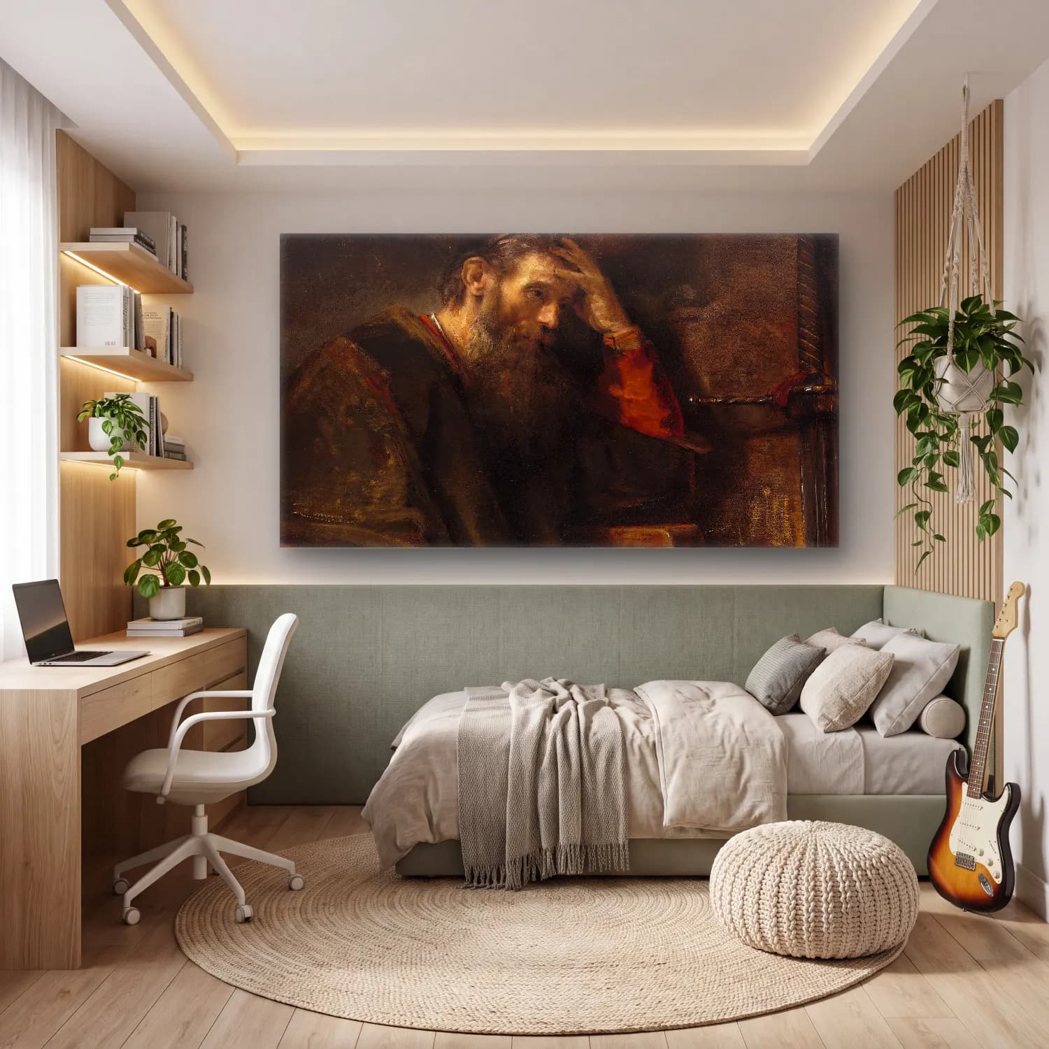 Rembrandt van Rijn – The Apostle Paul cam tablo — genç odasında