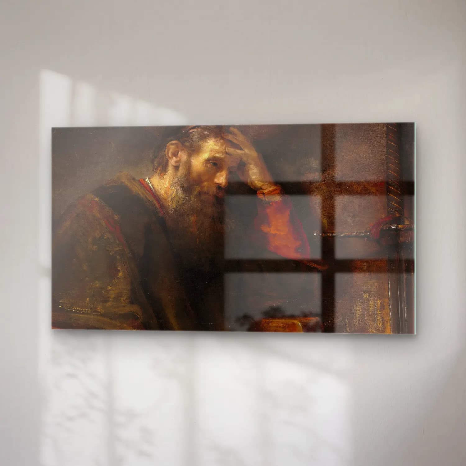 Rembrandt van Rijn – The Apostle Paul cam tablo — sağ açıdan görünüm