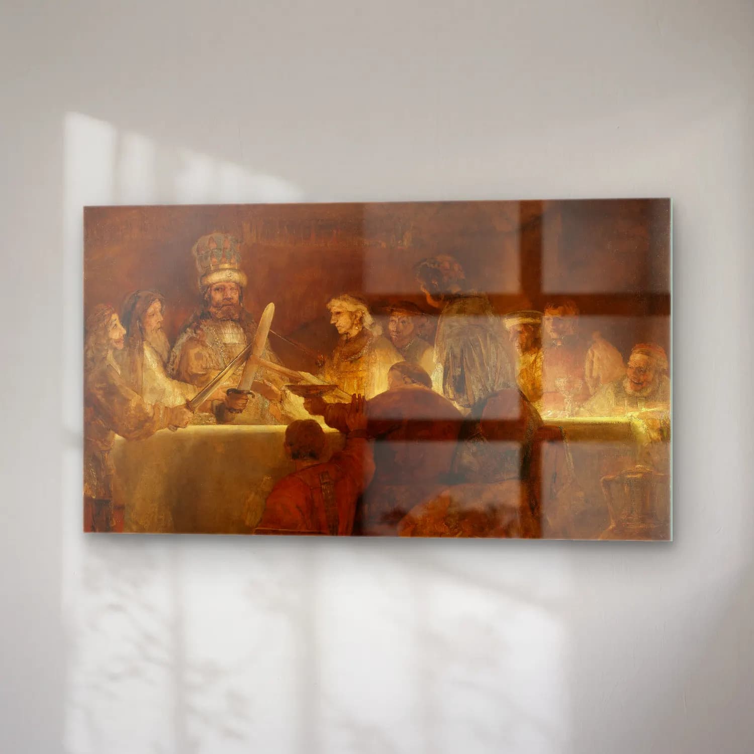 Rembrandt van Rijn – The Conspiracy of the Batavians under Claudius Civilis cam tablo — sağ açıdan görünüm