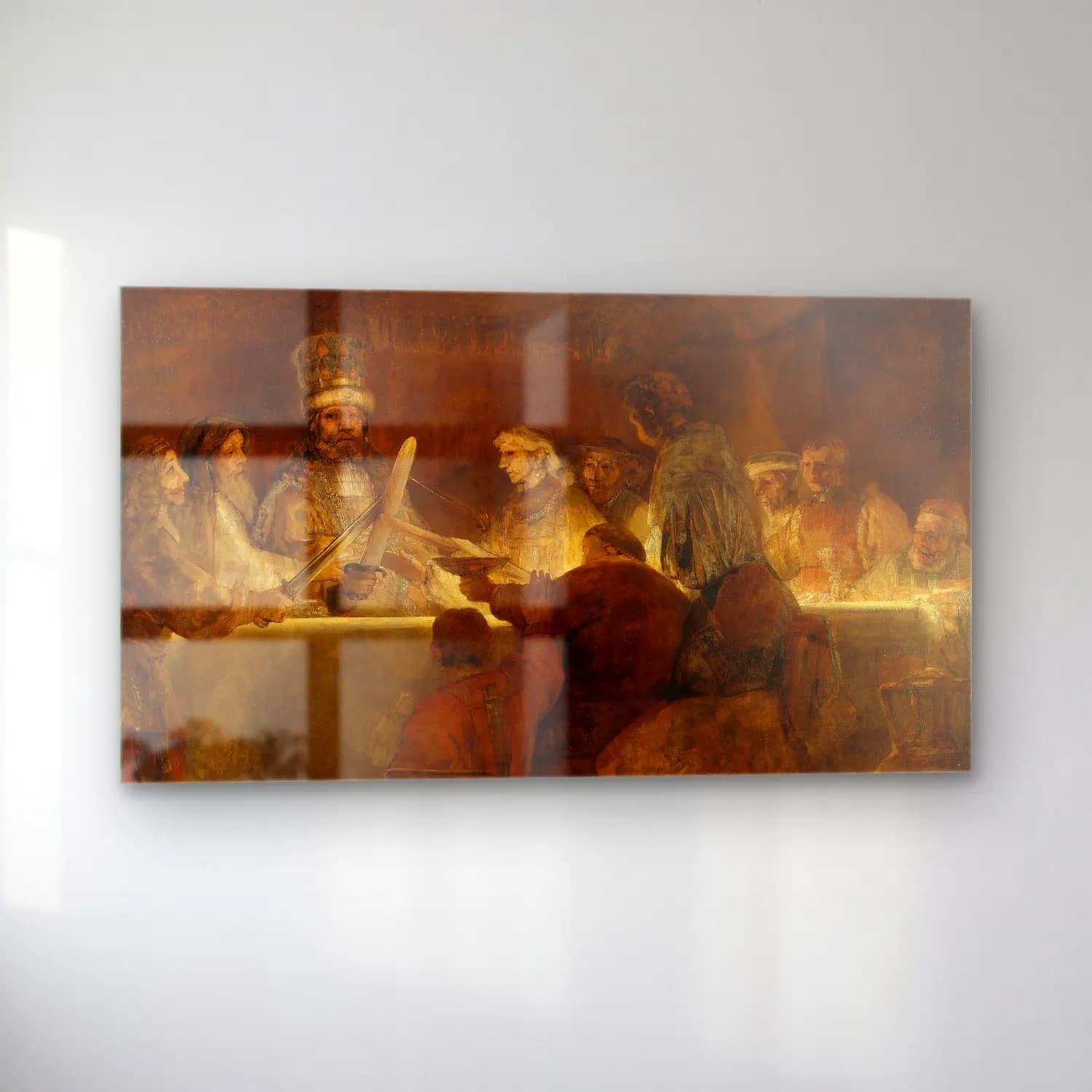 Rembrandt van Rijn – The Conspiracy of the Batavians under Claudius Civilis cam tablo — sol açıdan görünüm