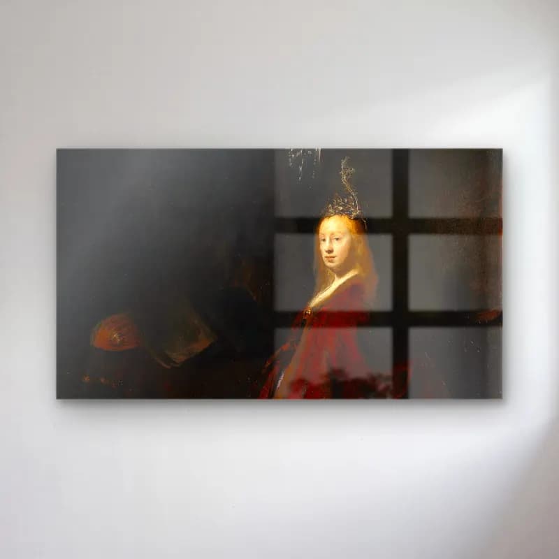 Rembrandt van Rijn – The Holy Family cam tablo — Rembrandt van Rijn – The Holy Family — yağlı boya kadın portresi
