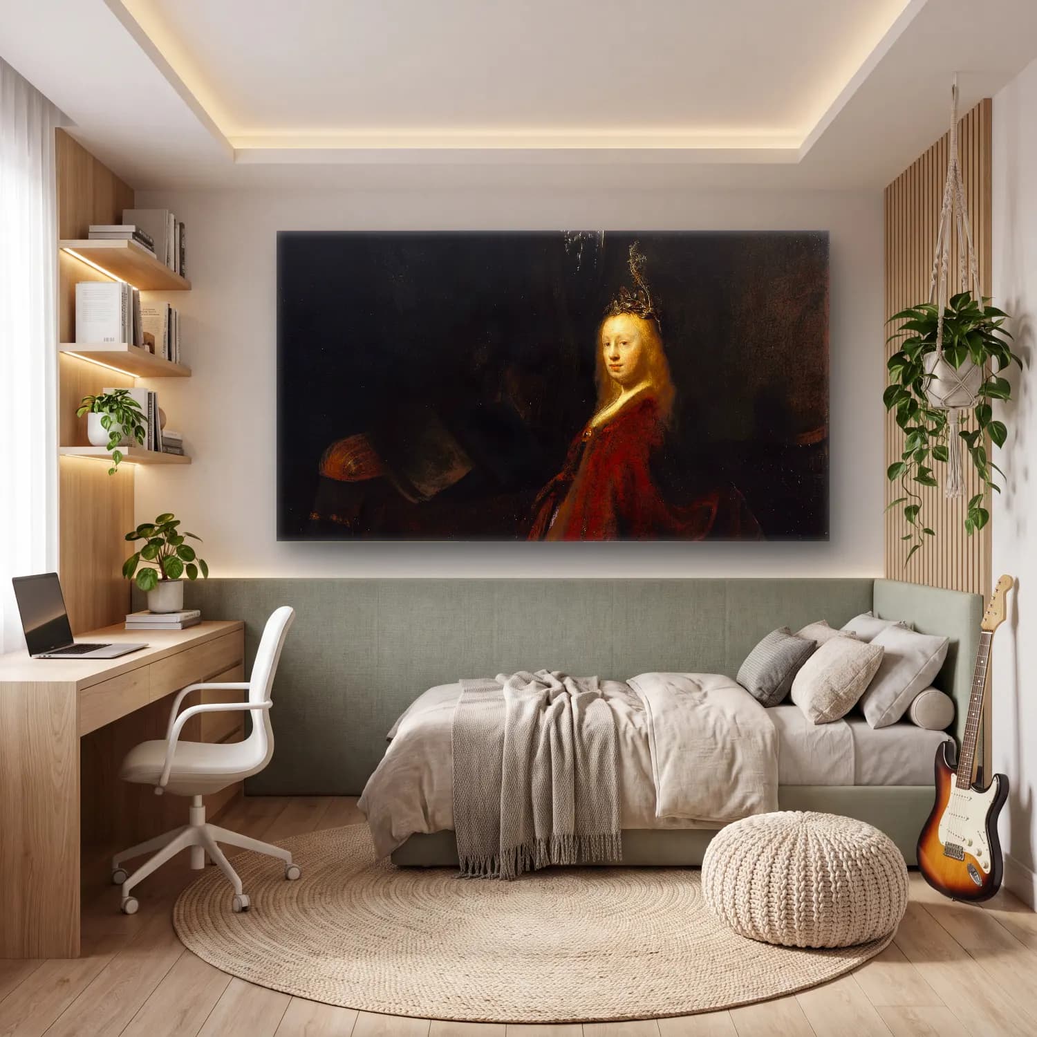 Rembrandt van Rijn – The Holy Family cam tablo — genç odasında