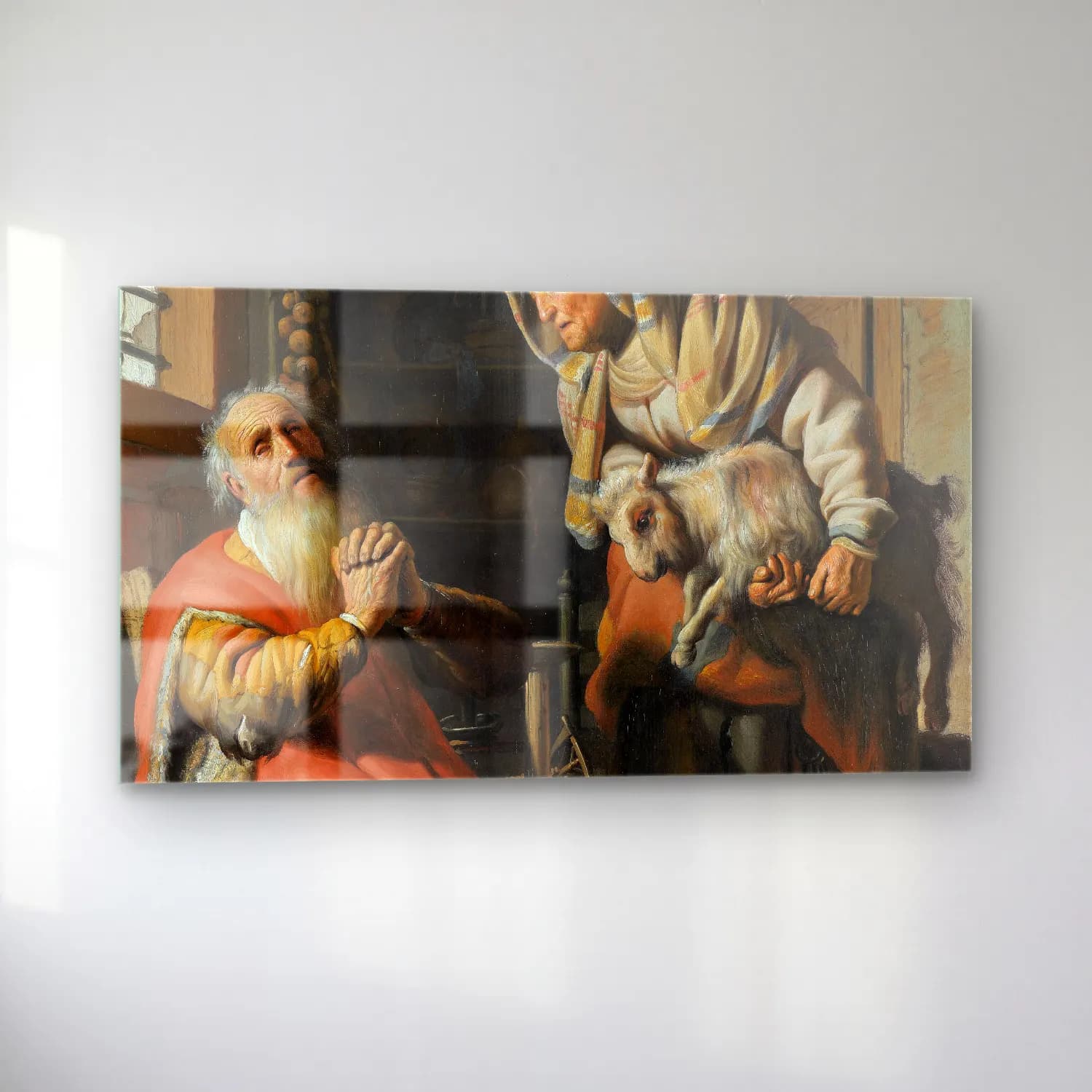 Rembrandt van Rijn – Tobit and Anna with the Kid cam tablo — sol açıdan görünüm