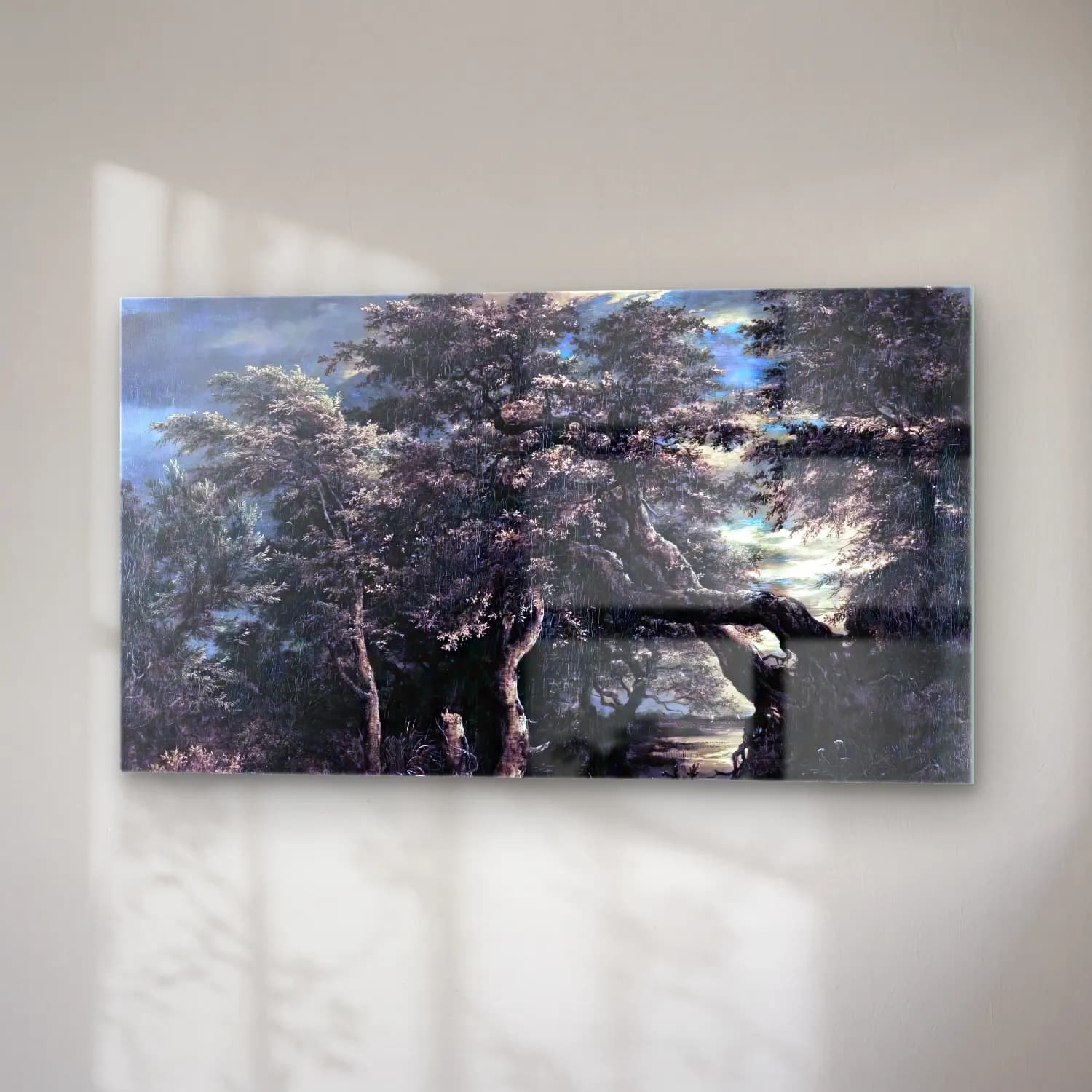 Jacob Isaackszon van Ruisdael – A Marsh in a Forest at Dusk cam tablo — sağ açıdan görünüm