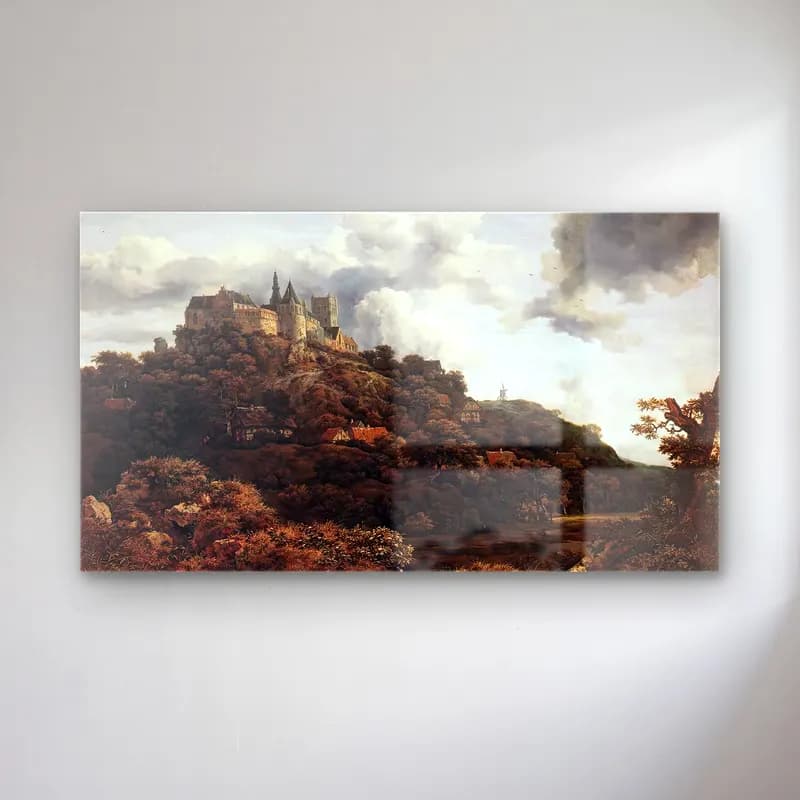 Jacob Isaackszon van Ruisdael – Bentheim Castle cam tablo — Jacob Isaackszon van Ruisdael – Bentheim Castle — yağlı boya şato