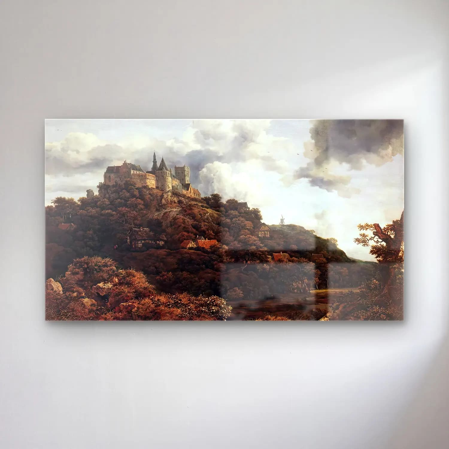 Jacob Isaackszon van Ruisdael – Bentheim Castle cam tablo — Jacob Isaackszon van Ruisdael – Bentheim Castle — yağlı boya şato