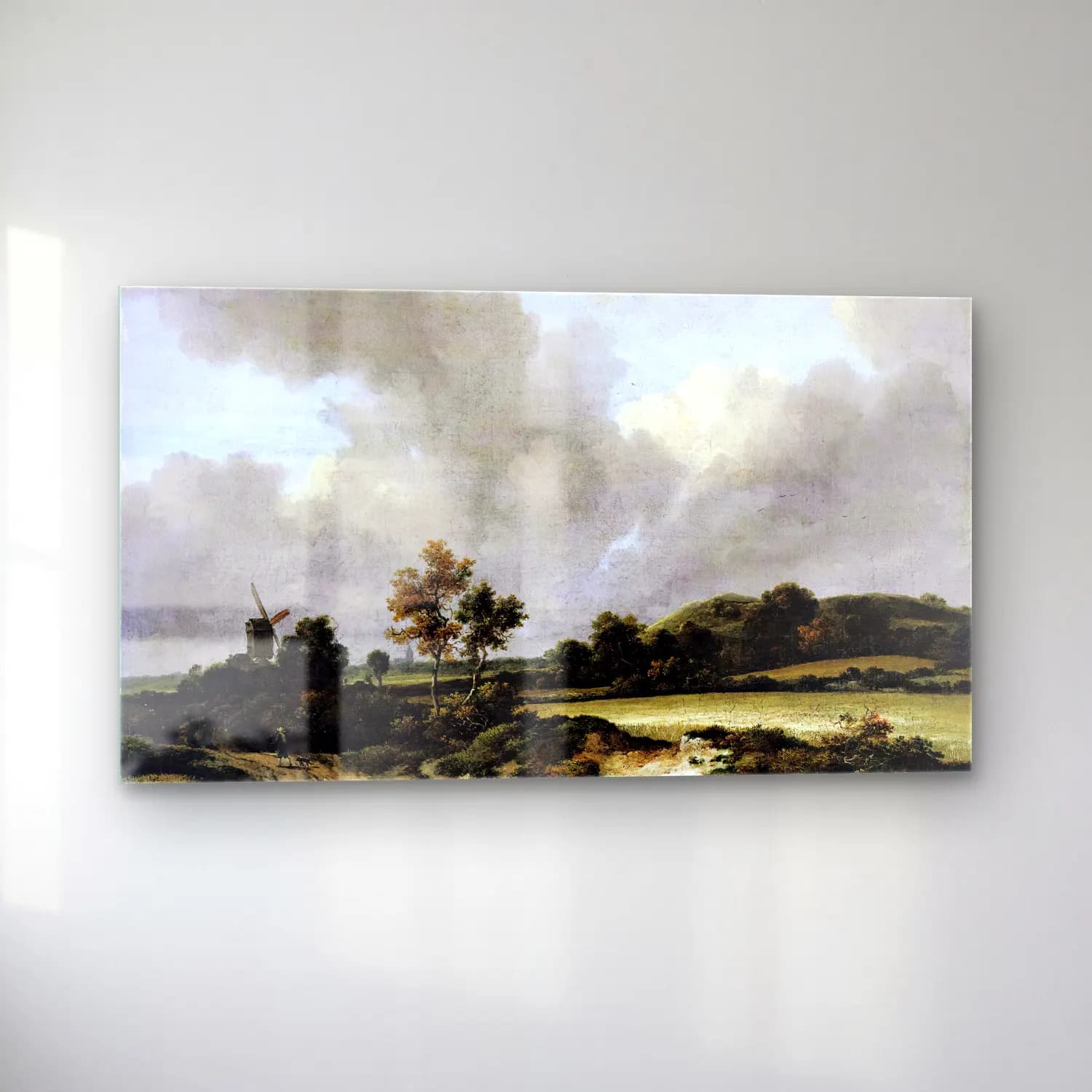 Jacob Isaackszon van Ruisdael – Grainfields cam tablo — sol açıdan görünüm