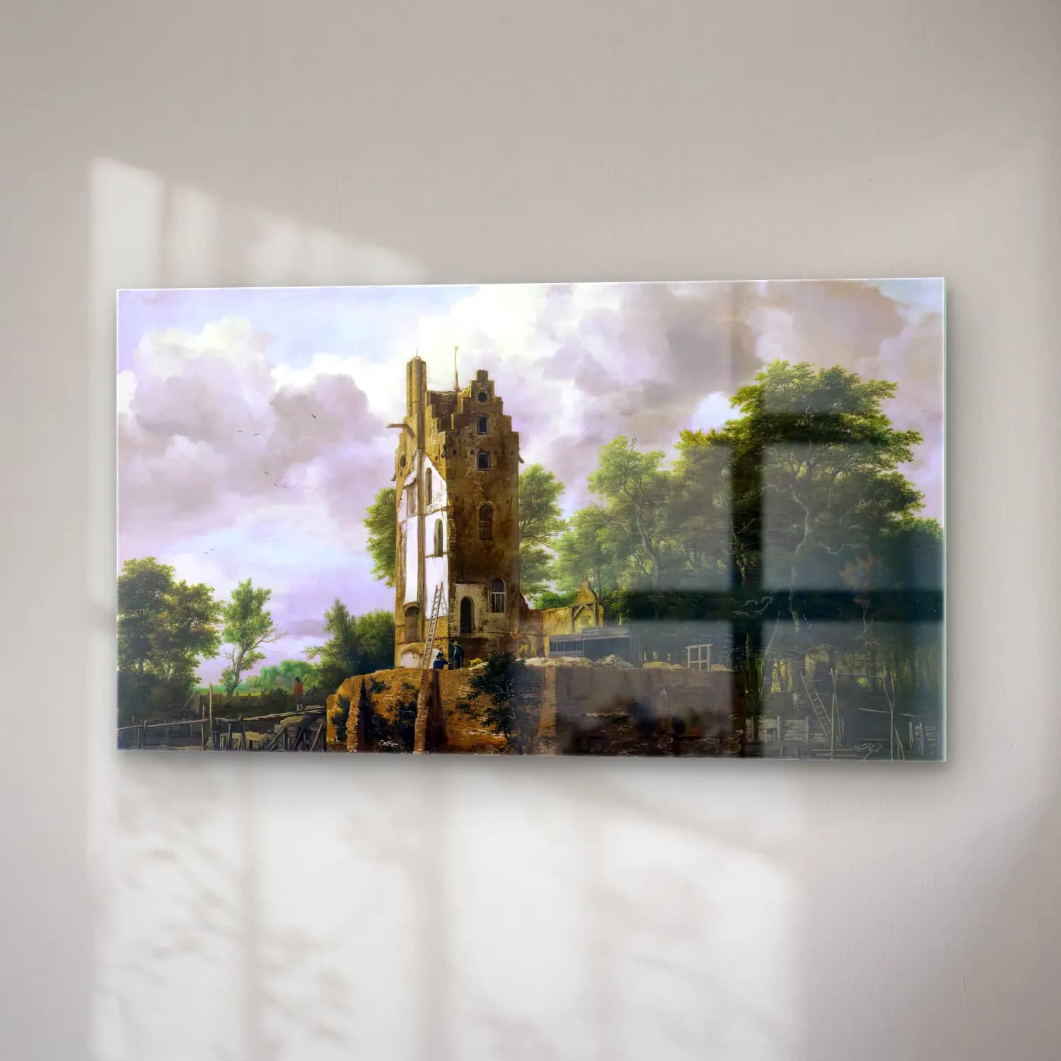 Jacob Isaackszon van Ruisdael – Huis Kostverloren on the Amstel River cam tablo — sağ açıdan görünüm