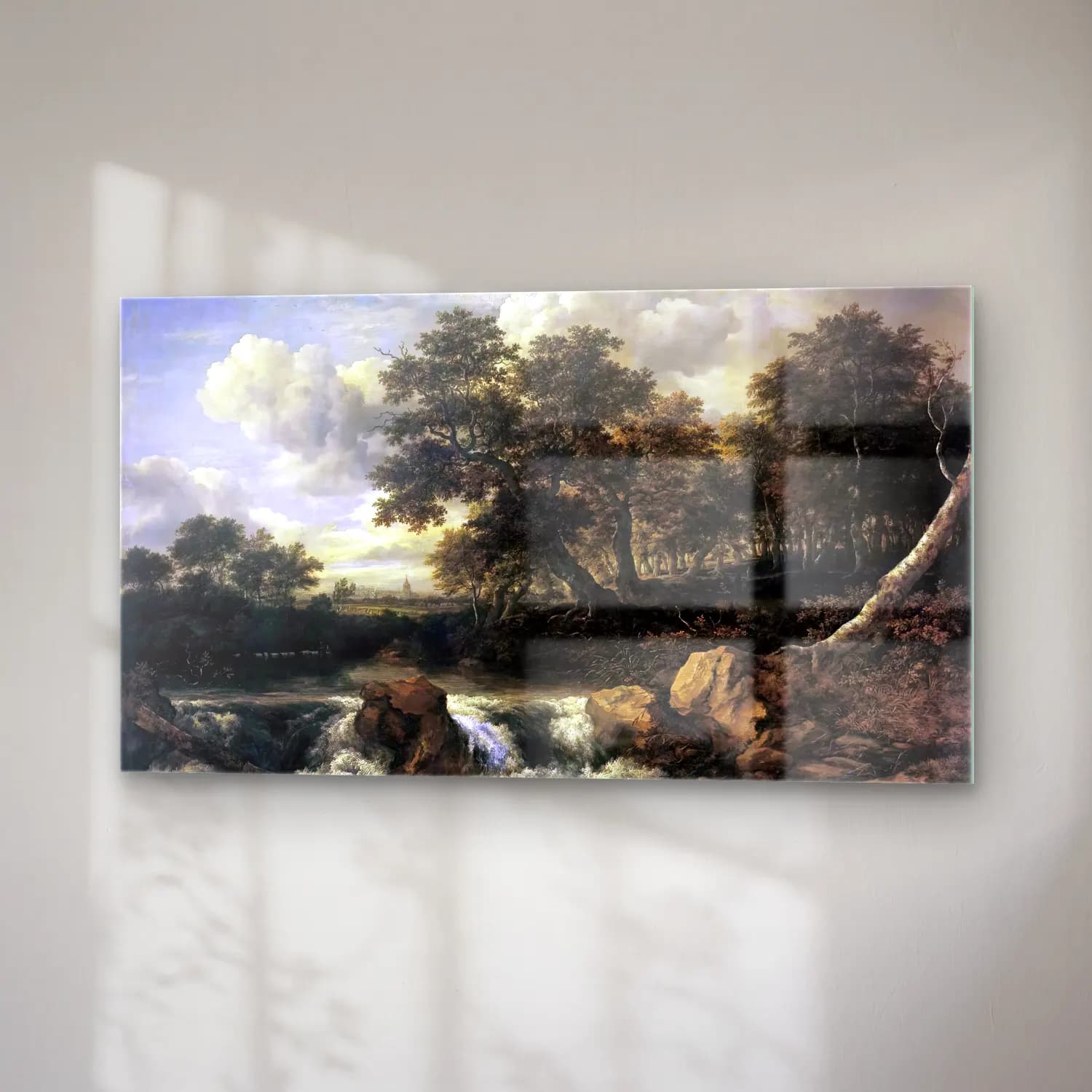 Jacob Isaackszon van Ruisdael – Landscape with Waterfall cam tablo — sağ açıdan görünüm