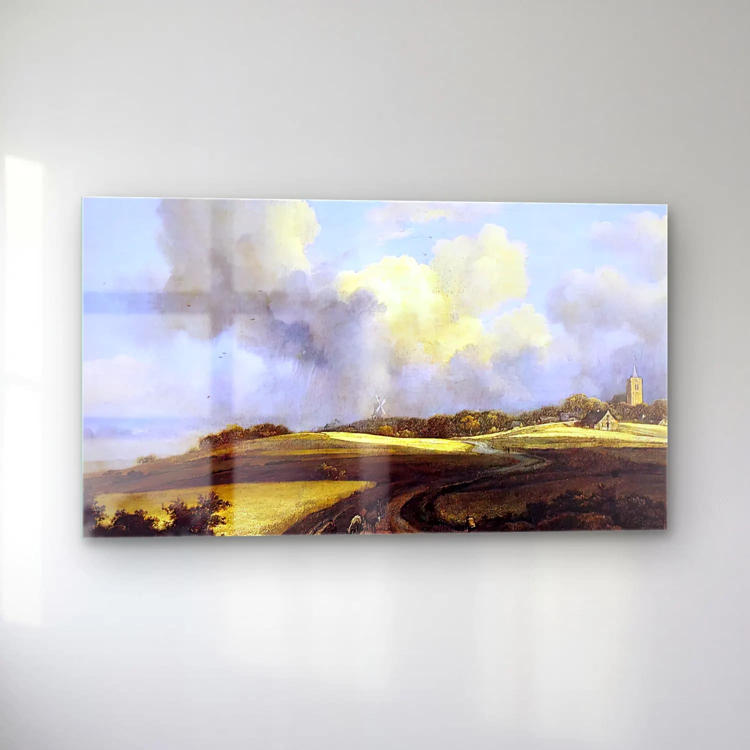 Jacob Isaackszon van Ruisdael – Road through Corn Fields near the Zuider Zee cam tablo — sol açıdan görünüm