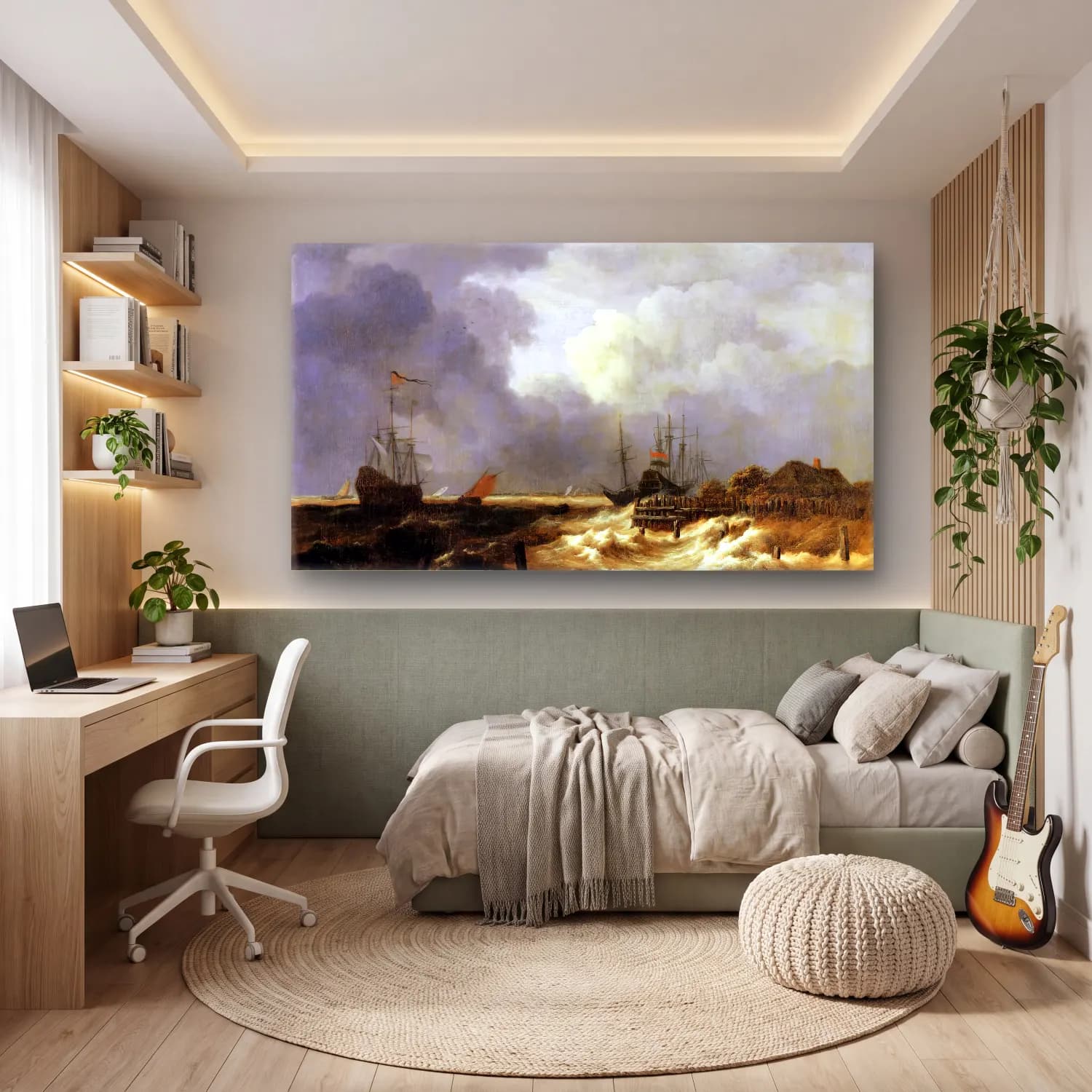 Jacob Isaackszon van Ruisdael – The Breakwater cam tablo — genç odasında