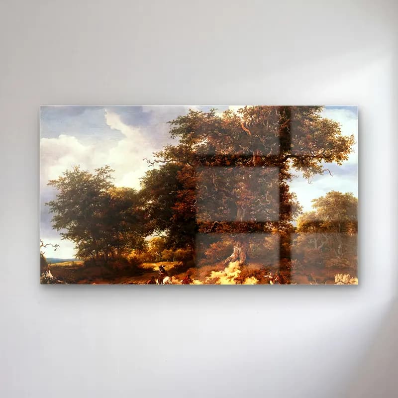 Jacob Isaackszon van Ruisdael – The Great Oak cam tablo — Jacob Isaackszon van Ruisdael – The Great Oak — yağlı boya orman