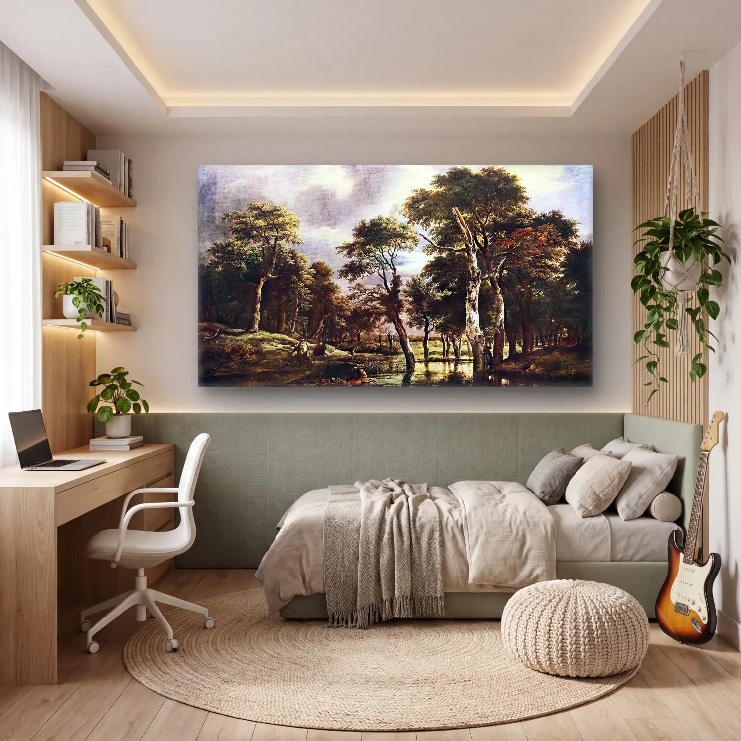 Jacob Isaackszon van Ruisdael – The Hunt cam tablo — genç odasında