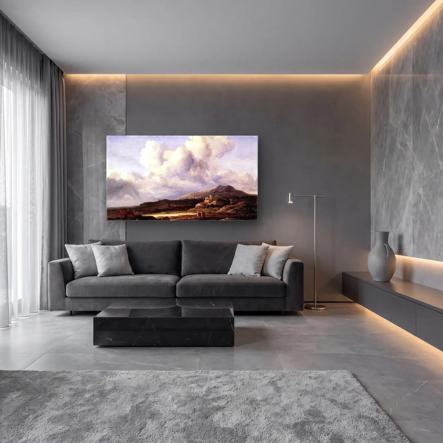 Jacob Isaackszon van Ruisdael – The Ray of Sunlight cam tablo — lüks salon duvarında