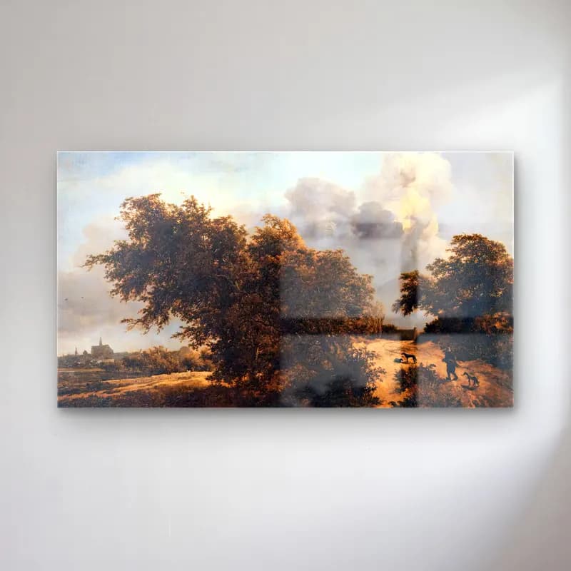 Jacob Isaackszon van Ruisdael – The Thicket (Path in the Haarlem Dunes) cam tablo — Jacob Isaackszon van Ruisdael – The Thicket (Path in the Haarlem Dunes) — yağlı boya orman
