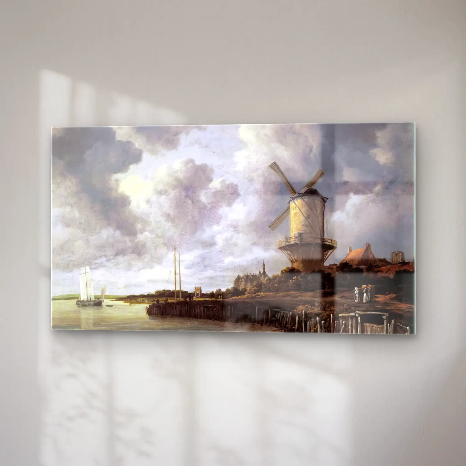 Jacob Isaackszon van Ruisdael – The Windmill at Wijk bij Duurstede cam tablo — sağ açıdan görünüm