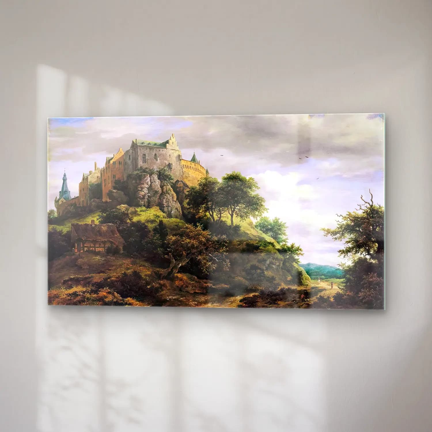 Jacob Isaackszon van Ruisdael – View of Bentheim Castle from the North-West cam tablo — sağ açıdan görünüm