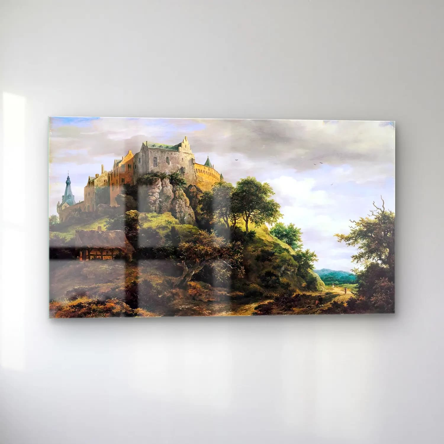 Jacob Isaackszon van Ruisdael – View of Bentheim Castle from the North-West cam tablo — sol açıdan görünüm