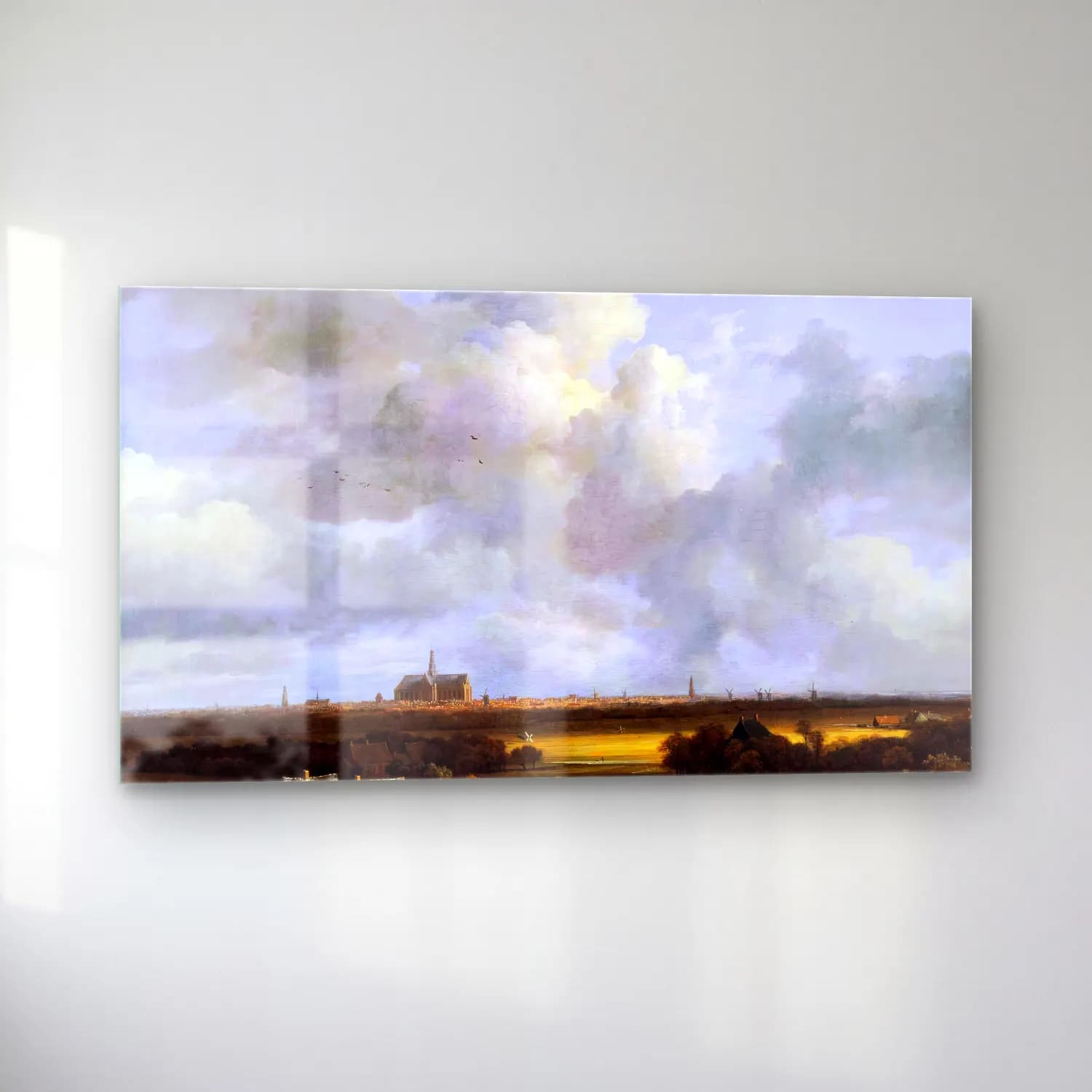 Jacob Isaackszon van Ruisdael – View of Haarlem with Bleaching Grounds cam tablo — sol açıdan görünüm