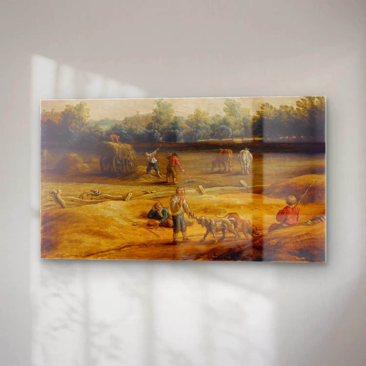 Salomon van Ruysdael – Peasants harvesting cam tablo — sağ açıdan görünüm