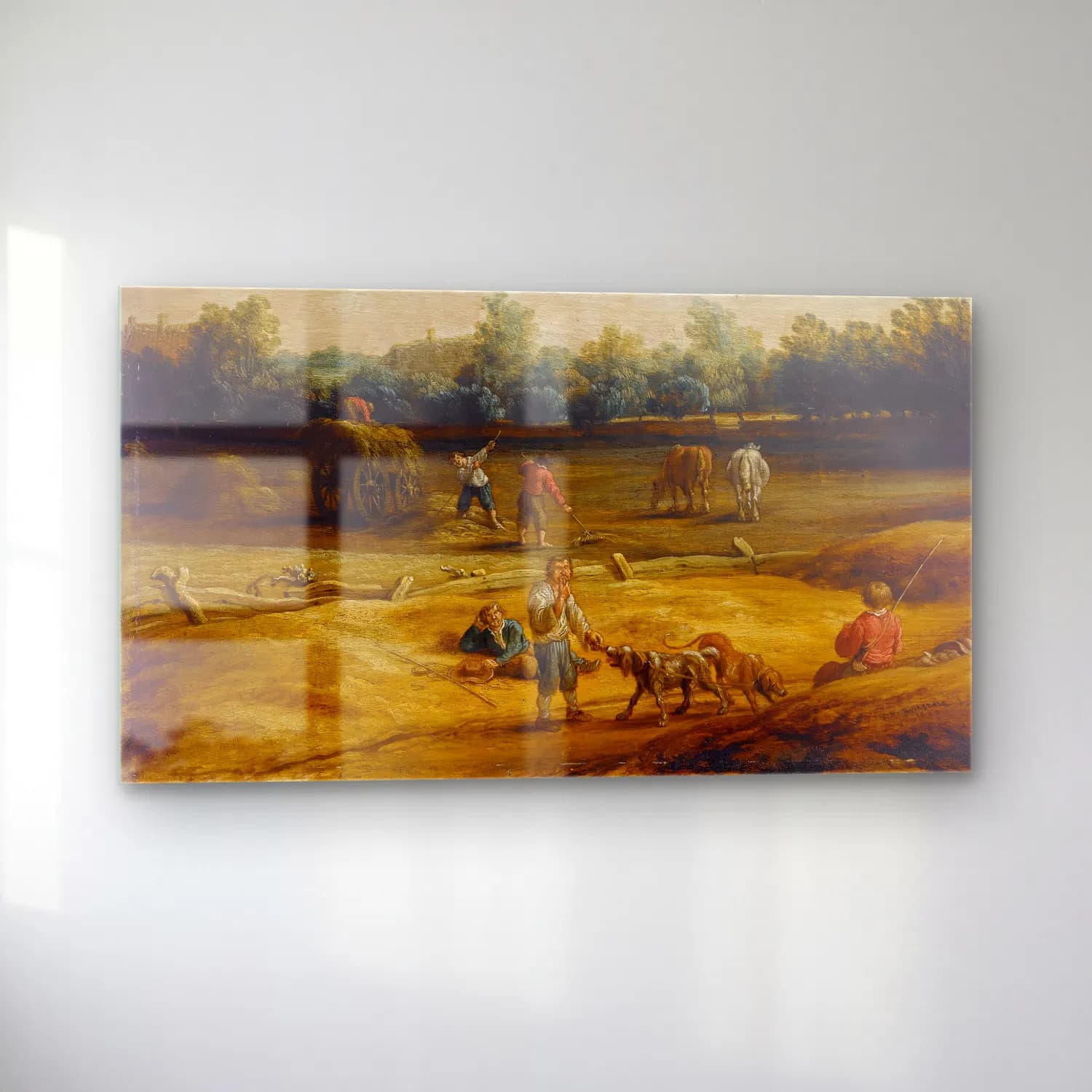 Salomon van Ruysdael – Peasants harvesting cam tablo — sol açıdan görünüm