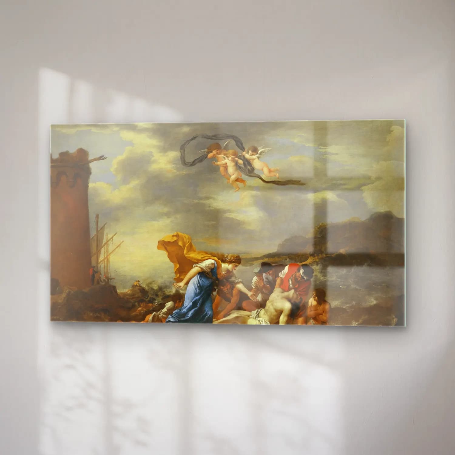 Salvator Rosa – Hero And Leander cam tablo — sağ açıdan görünüm