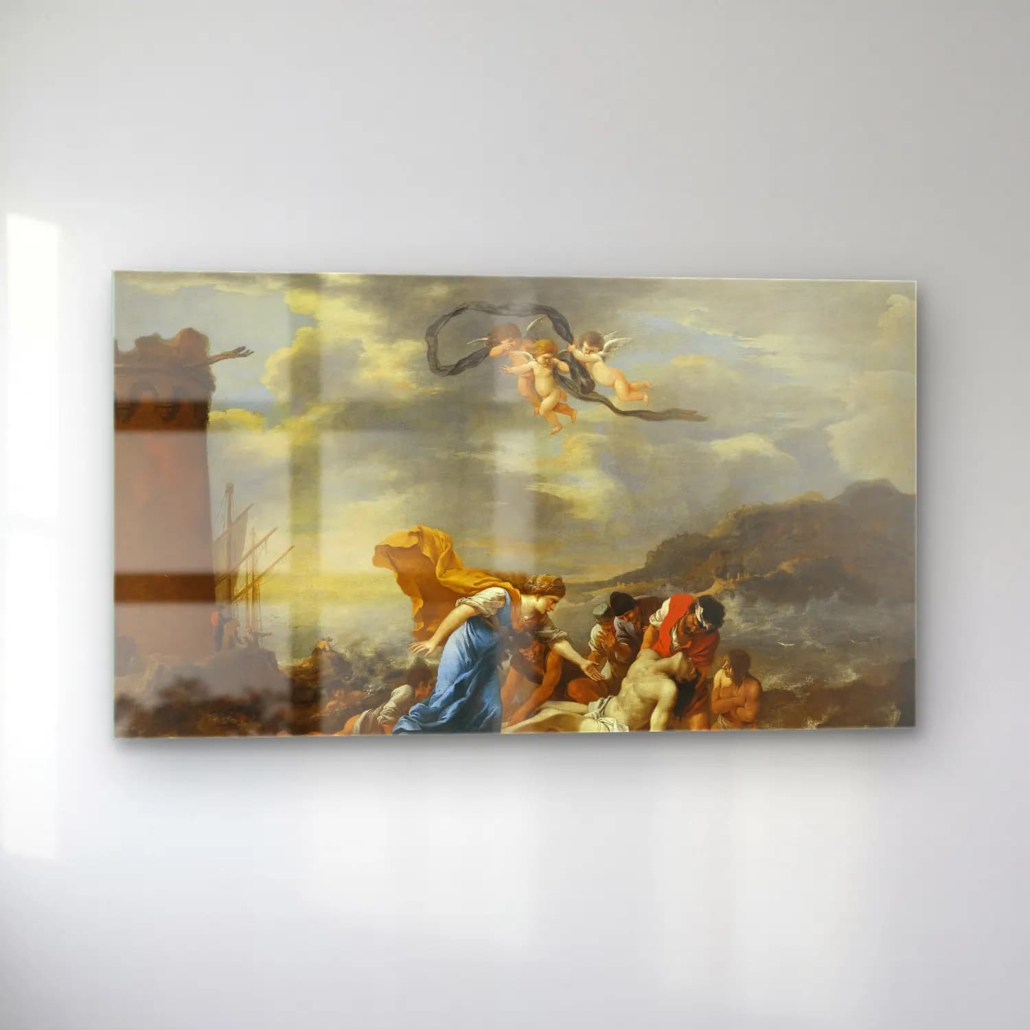 Salvator Rosa – Hero And Leander cam tablo — sol açıdan görünüm