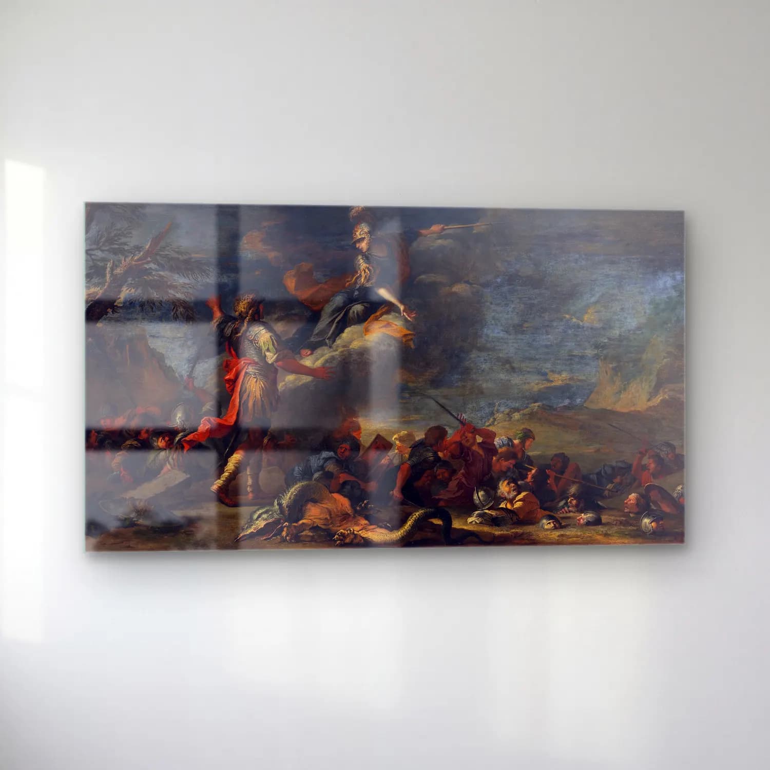 Salvator Rosa – The Founding of Thebes cam tablo — sol açıdan görünüm