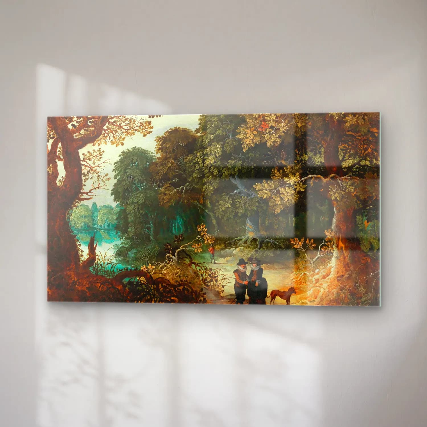 Sebastian Vrancx – A wooded landscape with an amorous couple cam tablo — sağ açıdan görünüm