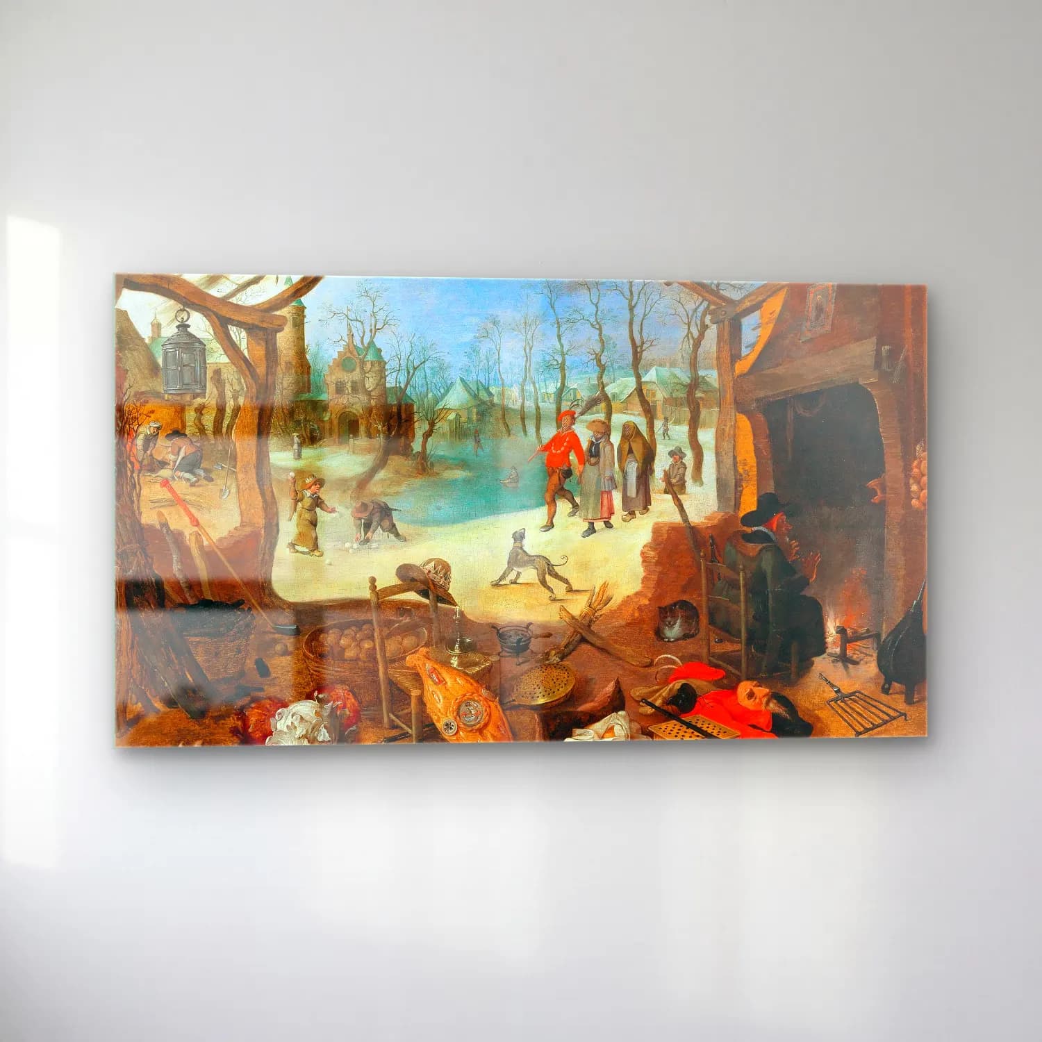 Sebastian Vrancx – An Allegory of Winter cam tablo — sol açıdan görünüm