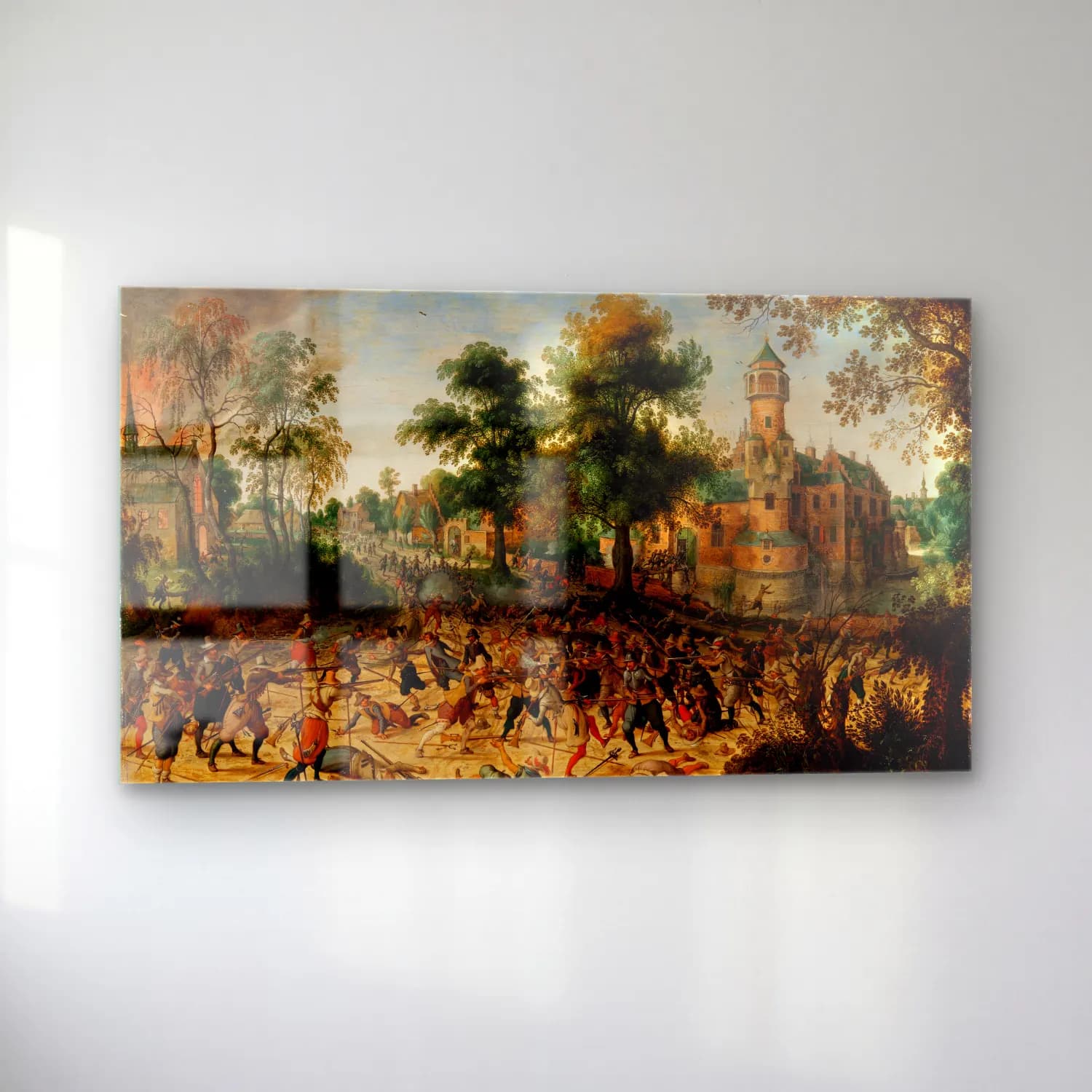 Sebastian Vrancx – Sack of a Town cam tablo — sol açıdan görünüm