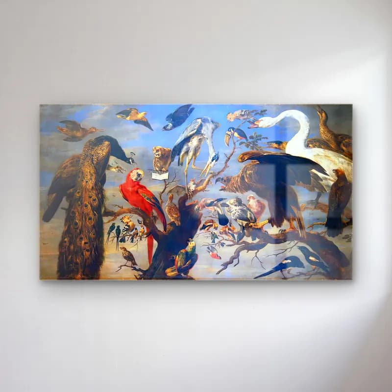 Frans Snyders – Concert of Birds cam tablo — Frans Snyders – Concert of Birds — maksimalist papağan