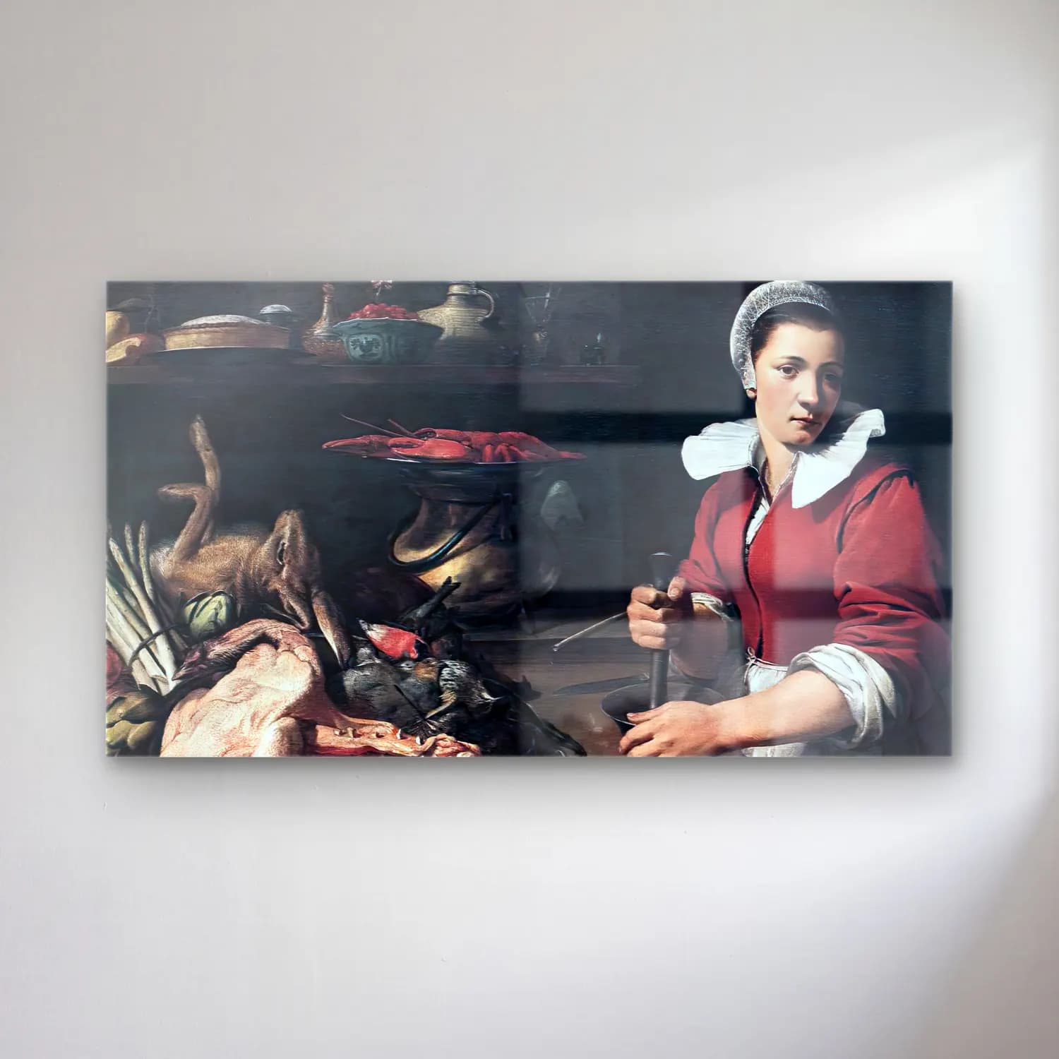 Frans Snyders – Cook with Food cam tablo — Frans Snyders – Cook with Food — yağlı boya erkek portresi