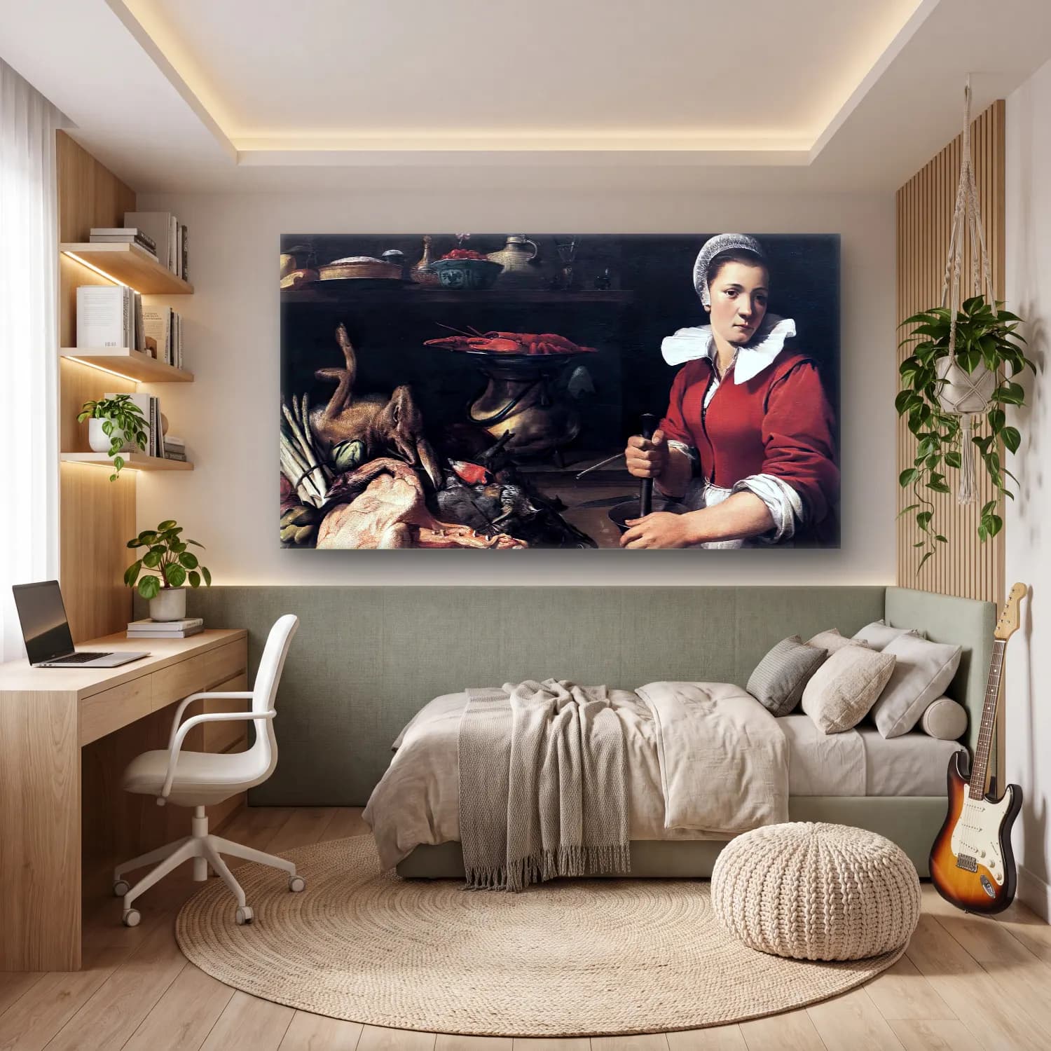 Frans Snyders – Cook with Food cam tablo — genç odasında