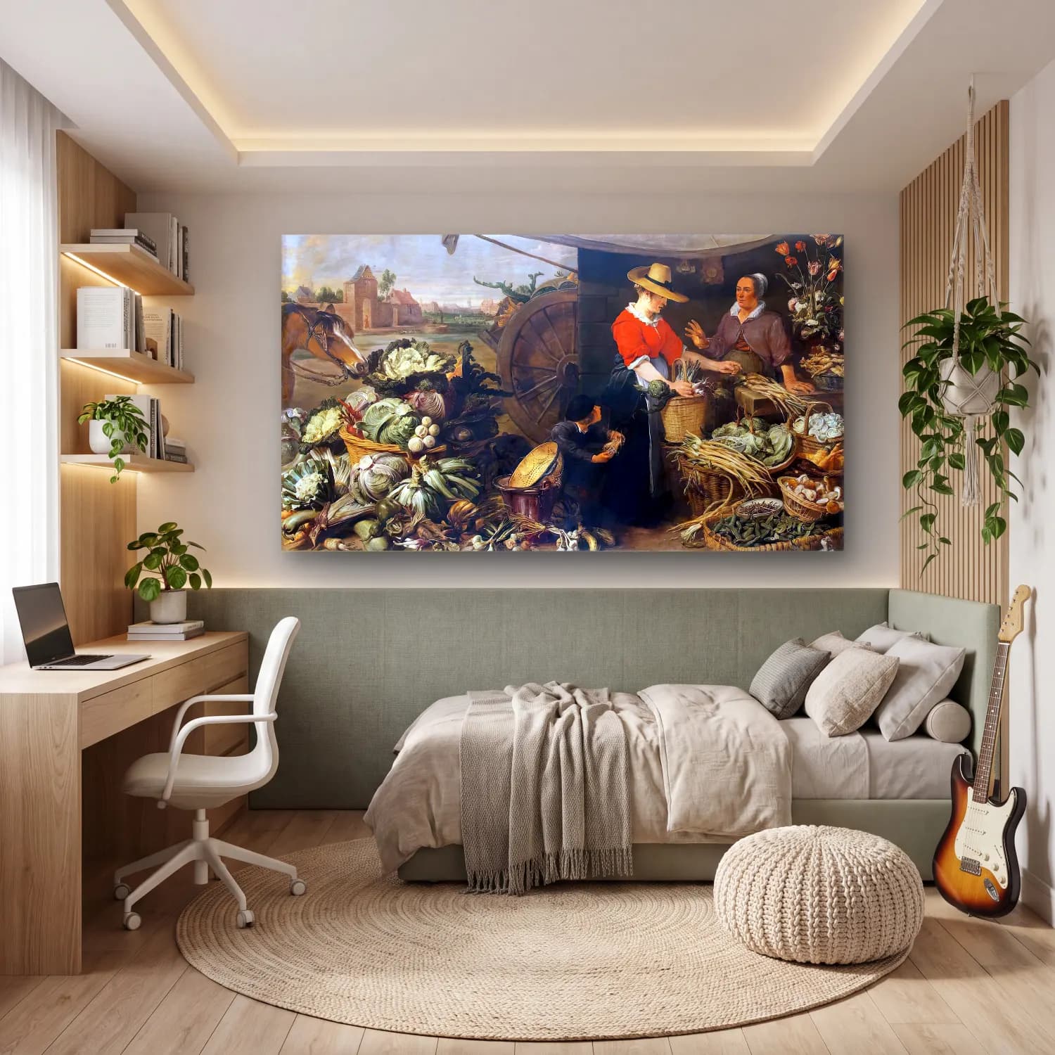 Frans Snyders – Fruit Stall cam tablo — genç odasında