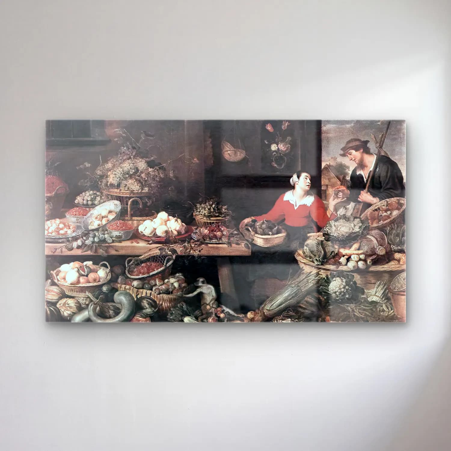 Frans Snyders – Fruit and Vegetable Stall cam tablo — Frans Snyders – Fruit and Vegetable Stall — yağlı boya çiçek pazarı