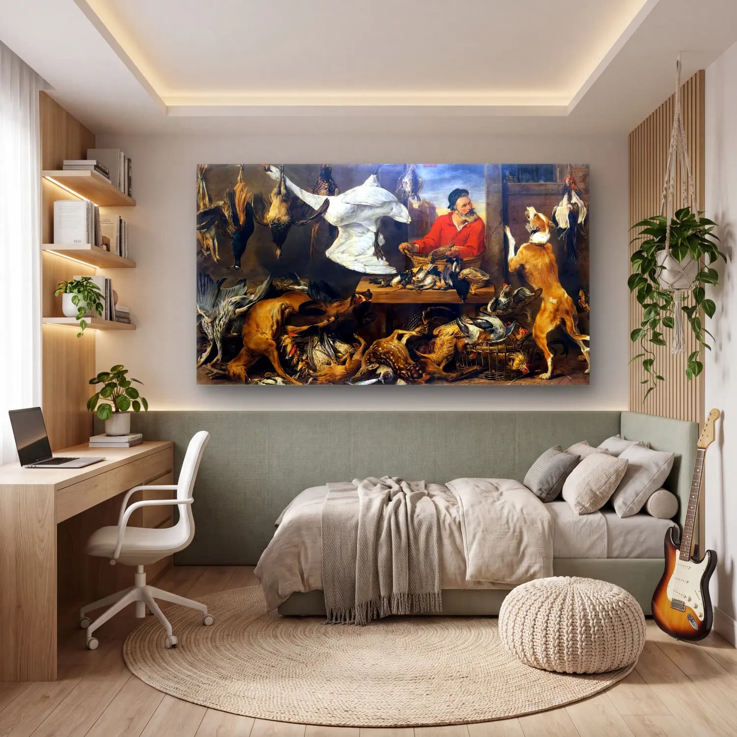 Frans Snyders – Game Stall cam tablo — genç odasında