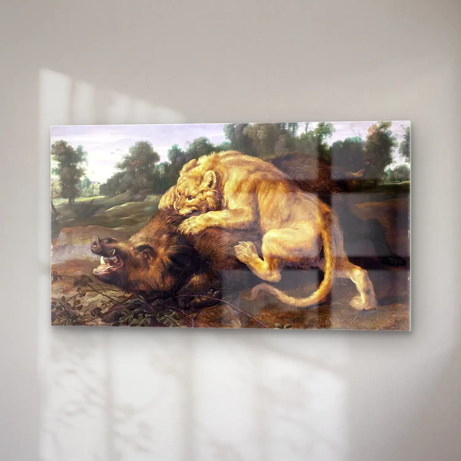 Frans Snyders – Lioness Attacking a Boar cam tablo — sağ açıdan görünüm