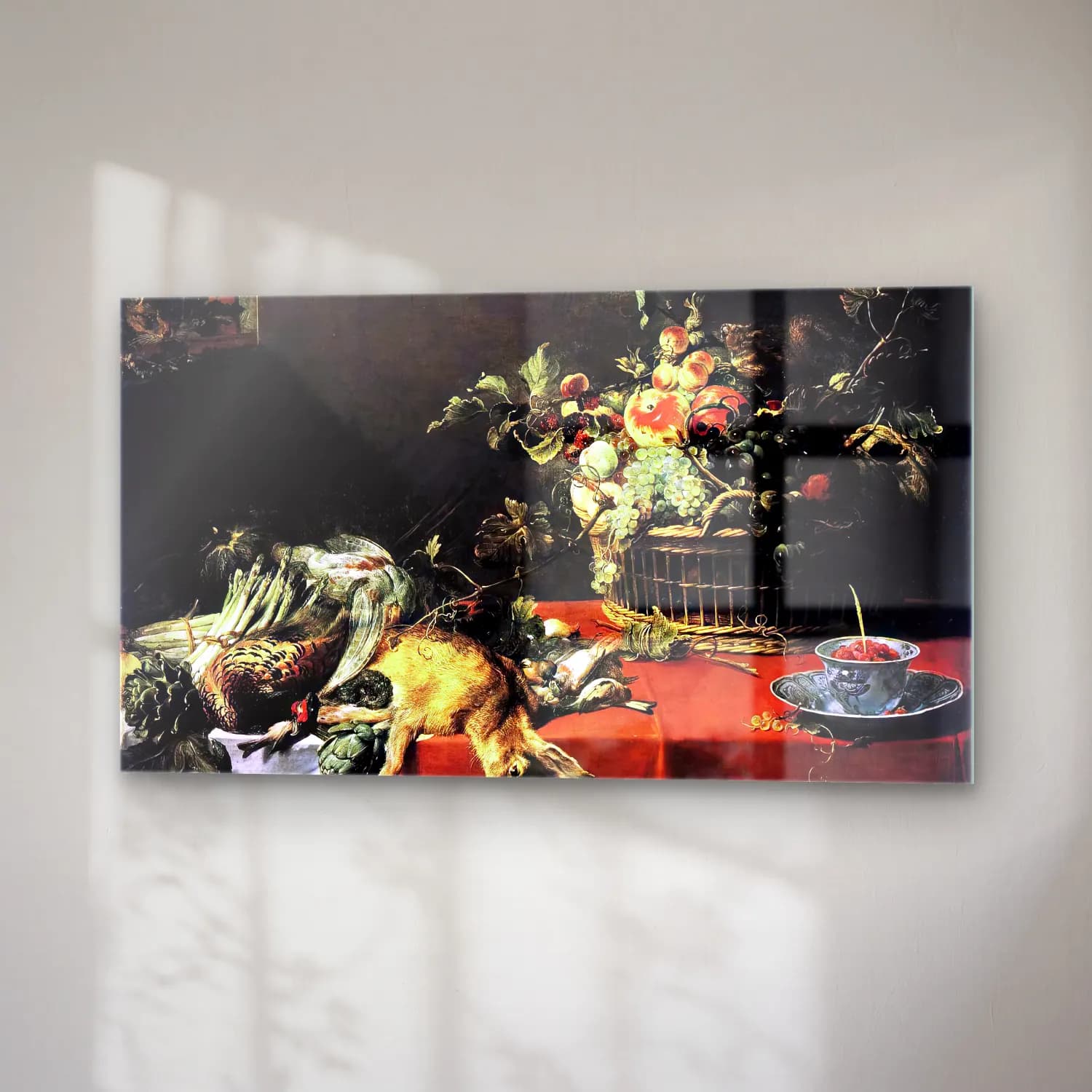 Frans Snyders – Still-Life with Fruit Basket and Game cam tablo — sağ açıdan görünüm
