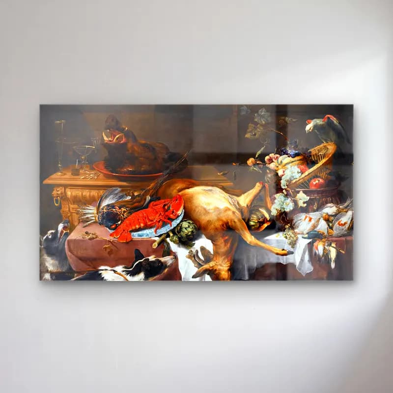 Frans Snyders – Still-Life with Game cam tablo — Frans Snyders – Still-Life with Game — yağlı boya yengeç