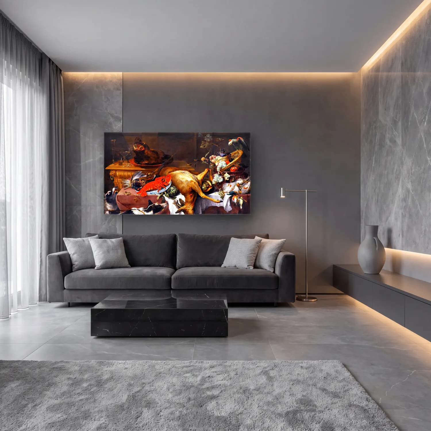 Frans Snyders – Still-Life with Game cam tablo — lüks salon duvarında