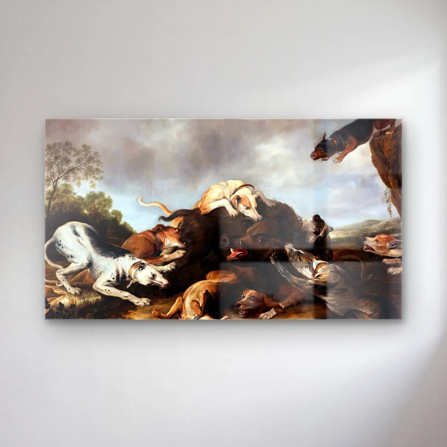 Frans Snyders – The Boar Hunt cam tablo — Frans Snyders – The Boar Hunt — yağlı boya köpek