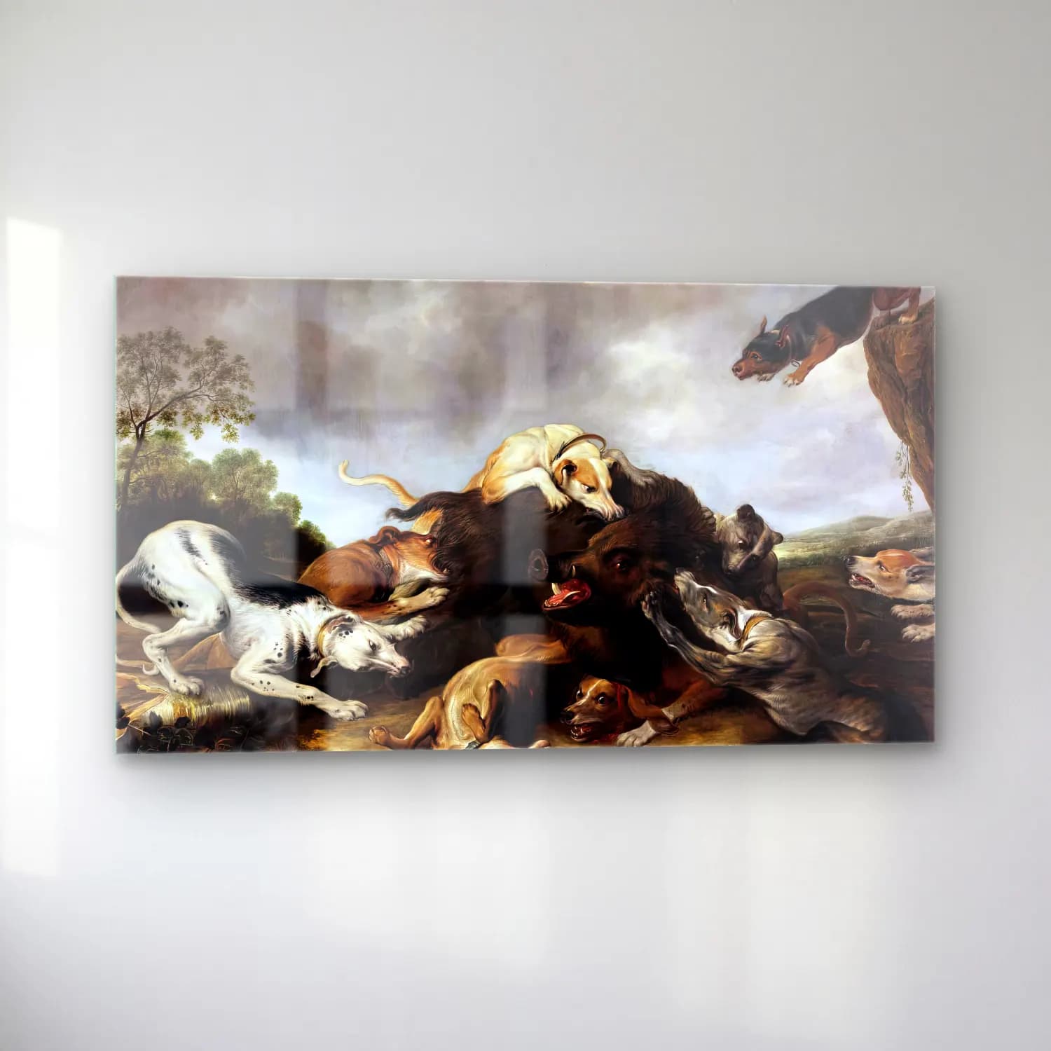 Frans Snyders – The Boar Hunt cam tablo — sol açıdan görünüm